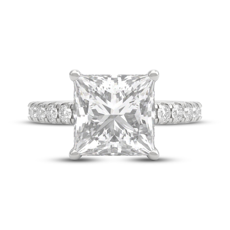 Main Image 3 of THE LEO Legacy Lab-Grown Diamond Princess-Cut Engagement Ring 4-5/8 ct tw 14K White Gold