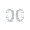 Thumbnail Image 2 of Multi-Diamond Cushion Link Hoop Earrings 1 ct tw 10W White Gold