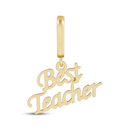 Charmed Memories &quot;Best Teacher&quot; Charm 10K Yellow Gold