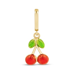 Charmed Memories Cherry Enamel Charm 10K Yellow Gold