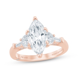 Monique Lhuillier Bliss Marquise-Cut Lab-Grown Diamond Engagement Ring 2-1/2 ct tw 18K Rose Gold