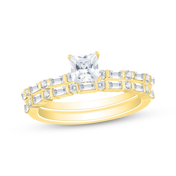 Princess-Cut Diamond Bridal Set 1-3/8 ct tw 14K Two-Tone Gold