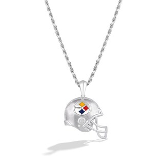 True Fans Chicago Bears 1/20 CT. T.W. Diamond Helmet Necklace in Sterling  Silver