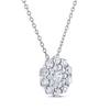 Thumbnail Image 2 of THE LEO Multi-Diamond Center Necklace 1 ct tw Round-Cut 14K White Gold 19&quot;