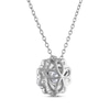 Thumbnail Image 3 of THE LEO Multi-Diamond Center Necklace 1 ct tw Round-Cut 14K White Gold 19&quot;