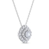 Thumbnail Image 2 of THE LEO Cushion-Shaped Diamond Necklace 1 ct tw Round-Cut 14K White Gold 19&quot;