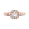 Thumbnail Image 6 of THE LEO First Light Diamond Princess-Cut Halo Engagement Ring 7/8 ct tw 14K Rose Gold