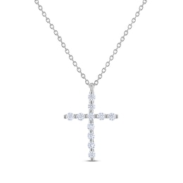 THE LEO Diamond Cross Necklace 1/2 ct tw 14K White Gold 19&quot;