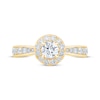 Thumbnail Image 3 of Round-Cut Diamond Halo Engagement Ring 1 ct tw 14K Yellow Gold