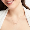 Thumbnail Image 2 of Hallmark Diamonds Interlocking Hearts Necklace 1/5 ct tw 10K Yellow Gold 18&quot;