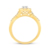 Thumbnail Image 3 of Round-Cut Diamond Halo Engagement Ring 3/4 ct tw 14K Yellow Gold