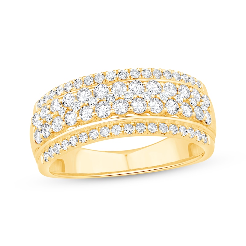 Multi-Row Diamond Anniversary Band 1 ct tw 10K Yellow Gold | Kay