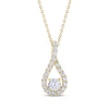 Thumbnail Image 1 of THE LEO Diamond Teardrop Twist Necklace 1/2 ct tw 14K Yellow Gold 19&quot;