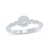 Thumbnail Image 0 of Round-Cut Diamond Halo Engagement Ring 1/4 ct tw 14K White Gold