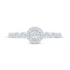 Thumbnail Image 2 of Round-Cut Diamond Halo Engagement Ring 1/4 ct tw 14K White Gold