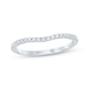 Thumbnail Image 1 of Diamond Contour Wedding Band 1/6 ct tw 14K White Gold