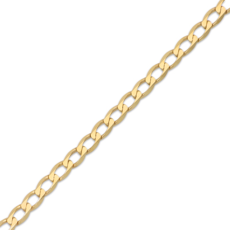 Main Image 2 of Solid Curb Chain Necklace 2.95mm 10K Yellow Gold 18&quot;