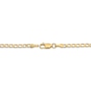 Thumbnail Image 3 of Solid Curb Chain Necklace 2.95mm 10K Yellow Gold 18&quot;