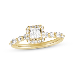 Princess-Cut Diamond Engagement Ring 1 ct tw 18K Yellow Gold