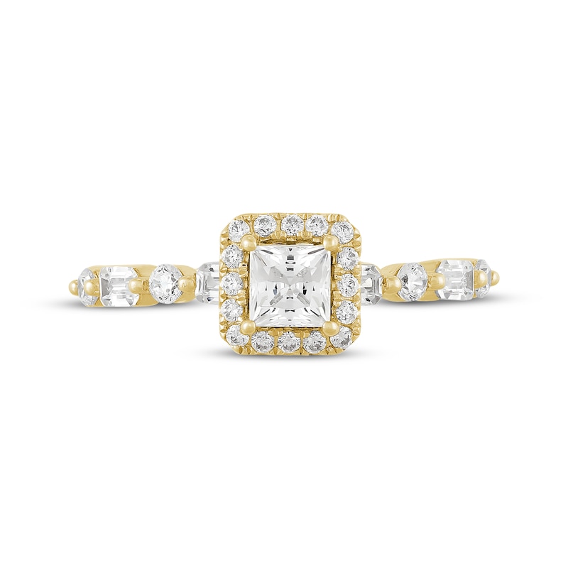 Main Image 3 of Princess-Cut Diamond Engagement Ring 1 ct tw 18K Yellow Gold