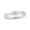 Thumbnail Image 1 of Men's Diamond Wedding Ring 1/8 ct tw 10K White Gold