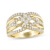 Thumbnail Image 1 of THE LEO Diamond Multi-Row Crisscross Ring 1 ct tw 14K Yellow Gold