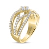 Thumbnail Image 2 of THE LEO Diamond Multi-Row Crisscross Ring 1 ct tw 14K Yellow Gold