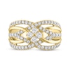 Thumbnail Image 3 of THE LEO Diamond Multi-Row Crisscross Ring 1 ct tw 14K Yellow Gold