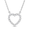 Thumbnail Image 1 of THE LEO Diamond Open Heart Necklace 1/2 ct tw 14K White Gold 19&quot;