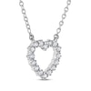 Thumbnail Image 2 of THE LEO Diamond Open Heart Necklace 1/2 ct tw 14K White Gold 19&quot;