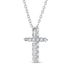 Thumbnail Image 2 of THE LEO Diamond Cross Necklace 1/3 ct tw 14K White Gold 19&quot;