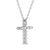 Thumbnail Image 3 of THE LEO Diamond Cross Necklace 1/3 ct tw 14K White Gold 19&quot;