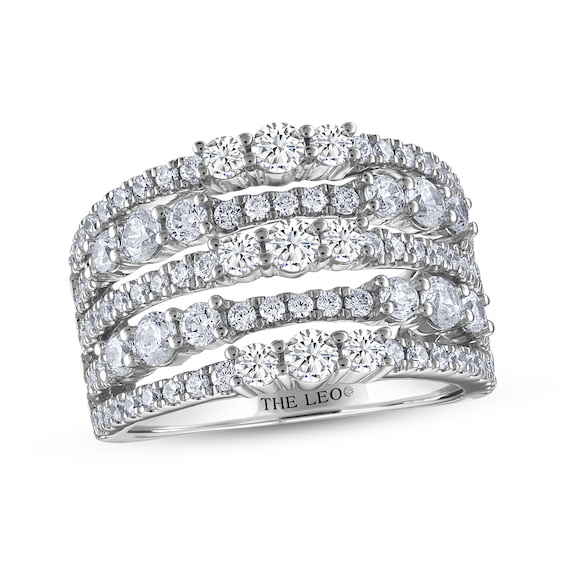 THE LEO Diamond Five-Row Ring 2-14 ct tw 14K White Gold