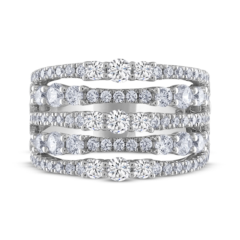 THE LEO Diamond Five-Row Ring 2-14 ct tw 14K White Gold