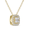 Thumbnail Image 1 of THE LEO Diamond Cushion-Shaped Halo Necklace 1/3 ct tw 14K Yellow Gold 19"