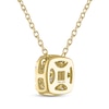 Thumbnail Image 2 of THE LEO Diamond Cushion-Shaped Halo Necklace 1/3 ct tw 14K Yellow Gold 19"