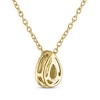 Thumbnail Image 2 of THE LEO Diamond Teardrop Halo Necklace 1/5 ct tw 14K Yellow Gold 19&quot;