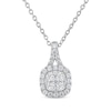 Thumbnail Image 1 of THE LEO Diamond Multi-Stone Cushion-Shaped Necklace 5/8 ct tw 14K White Gold 19&quot;