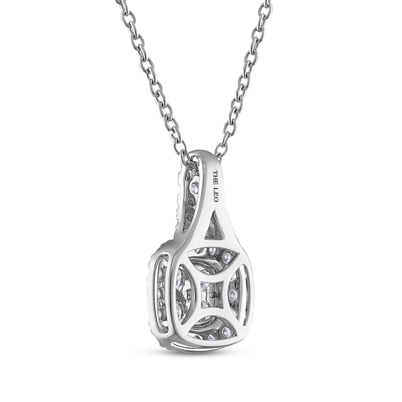 Main Image 3 of THE LEO Diamond Multi-Stone Cushion-Shaped Necklace 5/8 ct tw 14K White Gold 19&quot;