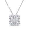 Thumbnail Image 1 of THE LEO Diamond Flower Necklace 3/4 ct tw 14K White Gold 19&quot;