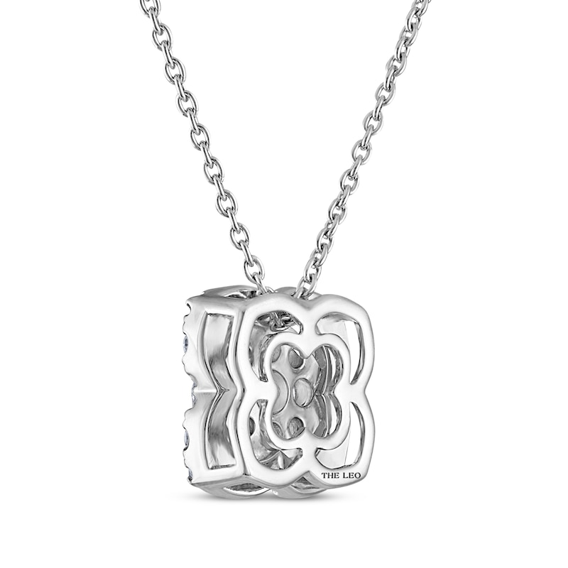 Main Image 3 of THE LEO Diamond Flower Necklace 3/4 ct tw 14K White Gold 19&quot;