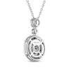 Thumbnail Image 3 of THE LEO Diamond Multi-Stone Double Halo Circle Necklace 1 ct tw 14K White Gold 19&quot;