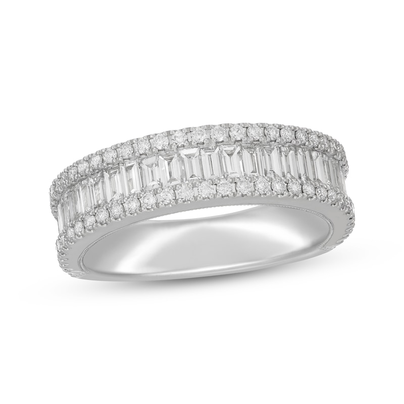 Neil Lane Artistry Baguette & Round-Cut Lab-Created Diamond Anniversary Ring 1-1/2 ct tw 14K White Gold