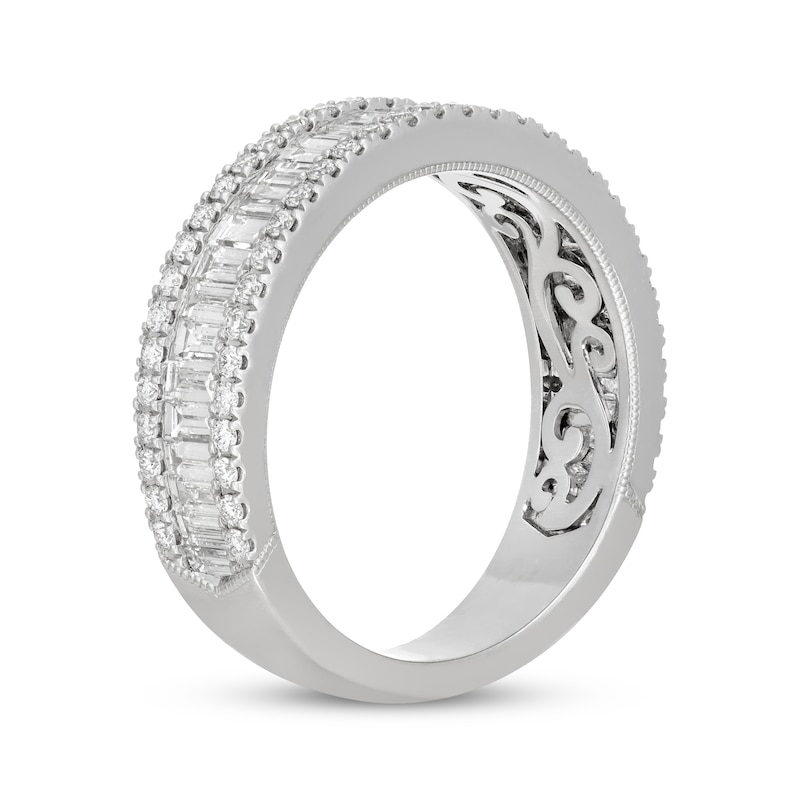 Neil Lane Artistry Baguette & Round-Cut  Lab-Grown diamond Anniversary Ring 1-1/2 ct tw 14K White Gold