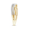 Thumbnail Image 2 of Threads of Love Diamond Crossover Ring 1/4 ct tw 10K Yellow Gold