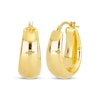 Thumbnail Image 1 of Hollow Oval Puffed Hoop Earrings 14K Yellow Gold