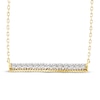 Thumbnail Image 1 of Threads of Love Diamond Bar Necklace 1/4 ct tw 10K Yellow Gold 19&quot;