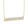 Thumbnail Image 2 of Threads of Love Diamond Bar Necklace 1/4 ct tw 10K Yellow Gold 19&quot;