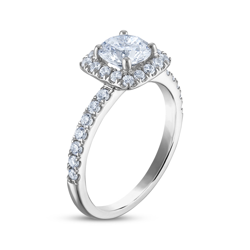 Main Image 2 of Now + Forever Certified Round-Cut Diamond Halo Engagement Ring 1-5/8 ct tw Platinum