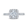 Thumbnail Image 3 of Certified Round-Cut Diamond Halo Engagement Ring 1-5/8 ct tw Platinum